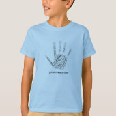 GoTeamKate Kind T-Shirt Blue Hand (Voorkant)