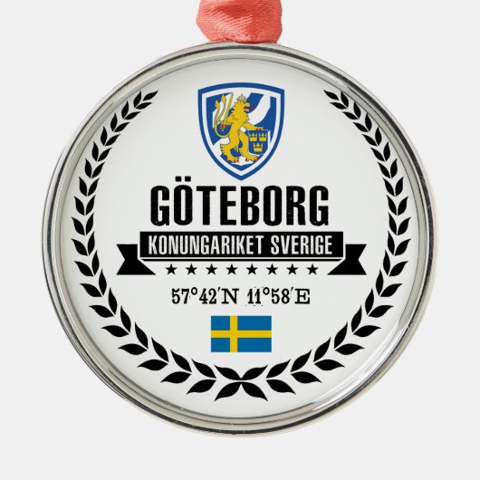 Göteborg Metalen Ornament (Voorkant)