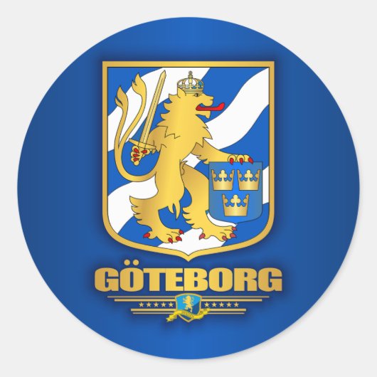 Goteborg Ronde Sticker (Voorkant)