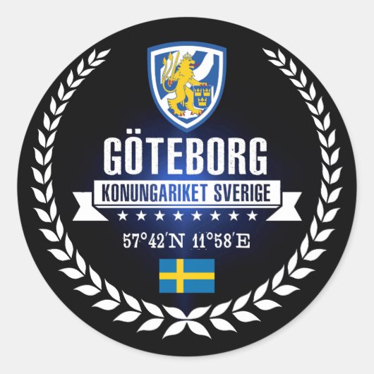 Göteborg Ronde Sticker (Voorkant)