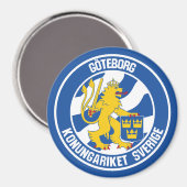 Göteborg Round Emblem Magneet (Voorkant / Achterkant)