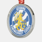 Göteborg Round Emblem Metalen Ornament (Links)