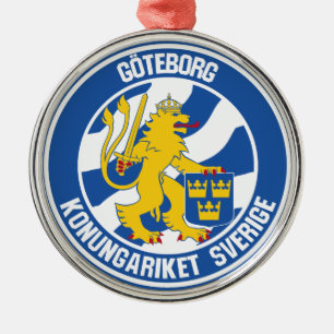Göteborg Round Emblem Metalen Ornament