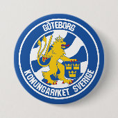 Göteborg Round Emblem Ronde Button 7,6 Cm (Voorkant)