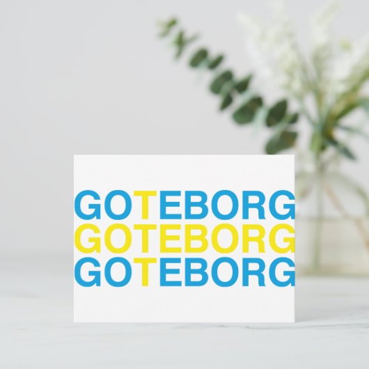 GOTEBORG Swedish Flag Briefkaart (Staand voorkant)