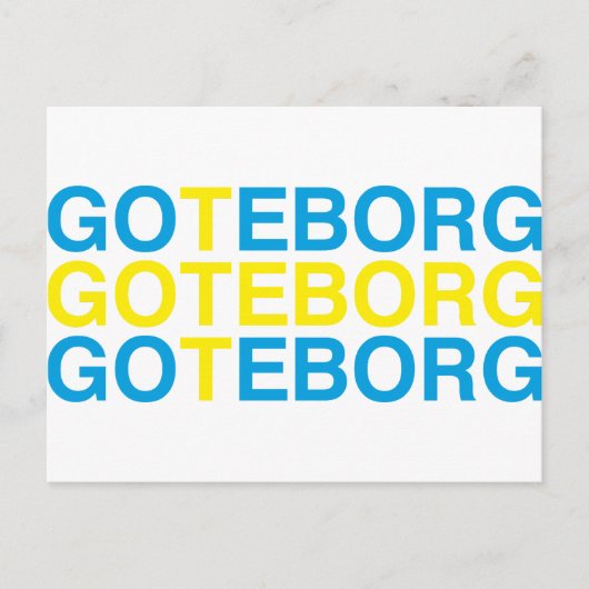 GOTEBORG Swedish Flag Briefkaart (Voorkant)