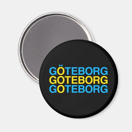 GOTEBORG Swedish Flag Magneet (Voorkant / Achterkant)