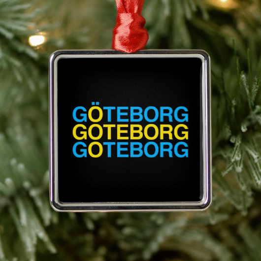 GOTEBORG Swedish Flag Metalen Ornament (Boom)