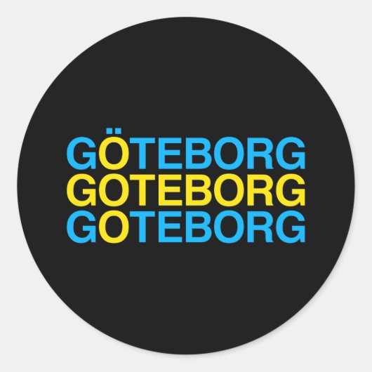 GOTEBORG Swedish Flag Ronde Sticker (Voorkant)