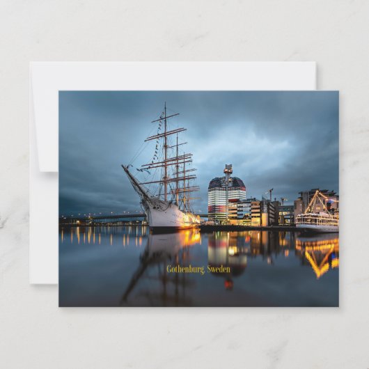 Göteborg, Zweden haven Feestdagenkaart (Voorkant)