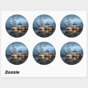 Göteborg, Zweden Haven Ronde Sticker