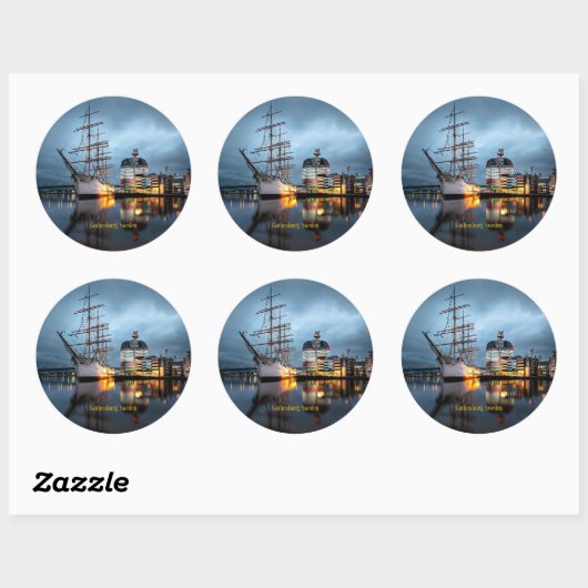Göteborg, Zweden Haven Ronde Sticker (Vel)