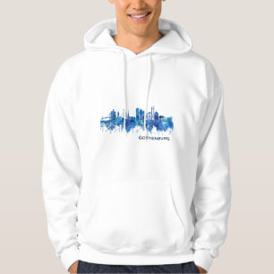 Göteborg Zweden Skyline Blue Hoodie