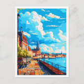 Göteborg Zweden vintage reisillustratie Briefkaart (Voorkant)