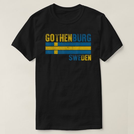 Göteborg Zweden Vlag Zweedse Mannen vrouwen Kinder T-shirt (Design voorkant)