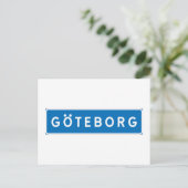 Göteborg, Zweeds verkeersbord Briefkaart (Staand voorkant)