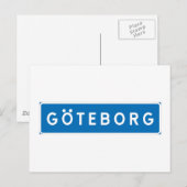 Göteborg, Zweeds verkeersbord Briefkaart (Voorkant / Achterkant)