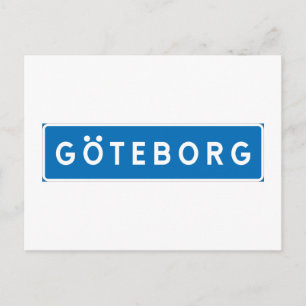 Göteborg, Zweeds verkeersbord Briefkaart