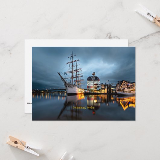 Göteborg, Zweedse haven Kaart (Voorkant / Achterkant in situ)