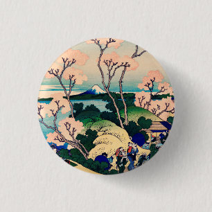 Goten-Yama Hill, Shinagawa op de Tokaido Japanse Ronde Button 3,2 Cm