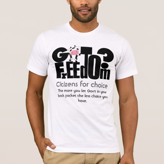 GotFreedom - Burgers voor keuze T-shirt (Voorkant)