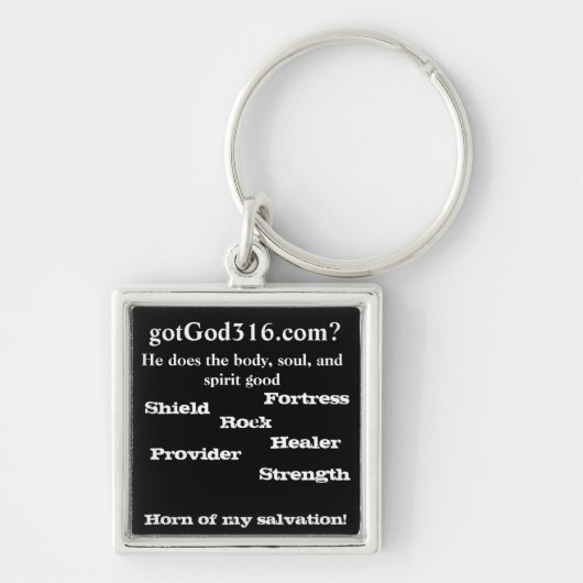 gotGod316.com knop sleutelhanger (Voorkant)