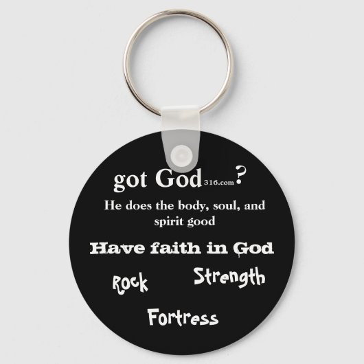 gotGod316.com knop sleutelhanger (Voorkant)