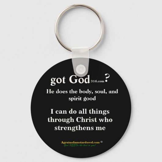 gotGod316.com knop sleutelhangers (Voorkant)