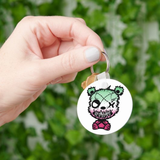 Goth Abroseksuele Pride Vlag Gekleurde Beer Sleutelhanger (Hand)