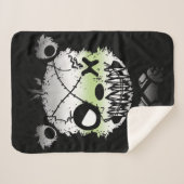 Goth Agender Pride Vlag Gekleurde Beer Sherpa Deken (Voorkant (horizontaal))