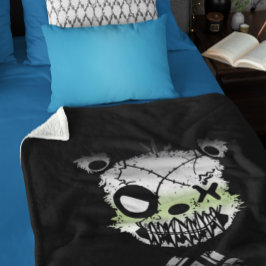 Goth Agender Pride Vlag Gekleurde Beer Sherpa Deken