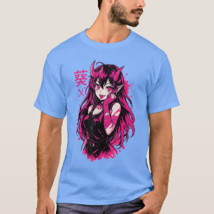 Goth Anime Waifu Kawaii Manga Meisje Griezelen Hor T-shirt
