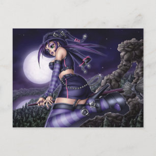 Goth Anime Witch Briefkaart