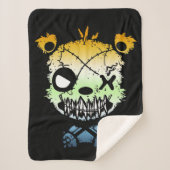 Goth AroAce Agender Pride Vlag Gekleurde Beer Sherpa Deken (Voorkant)