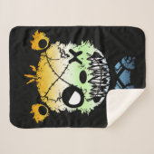Goth AroAce Agender Pride Vlag Gekleurde Beer Sherpa Deken (Voorkant (horizontaal))