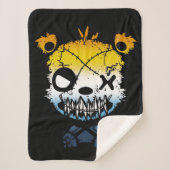 Goth AroAce Pride Vlag Gekleurde Beer Sherpa Deken (Voorkant)