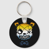 Goth AroAce Pride Vlag Gekleurde Beer Sleutelhanger (Voorkant)
