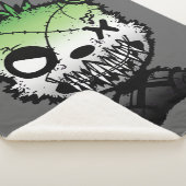 Goth Aromantische Pride Vlag Gekleurde Beer Sherpa Deken (3/4)
