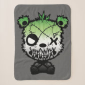 Goth Aromantische Pride Vlag Gekleurde Beer Sherpa Deken (Voorkant)