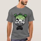 Goth Aromantische Pride Vlag Gekleurde Beer T-shirt (Voorkant)