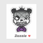 Goth Aseksuele Pride Vlag Gekleurde Beer Sticker (Vel)