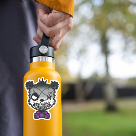 Goth Aseksuele Pride Vlag Gekleurde Beer Sticker