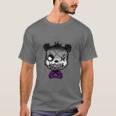 Goth Aseksuele Pride Vlag Gekleurde Beer T-shirt (Voorkant)