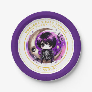 Goth Baby Boy Shower Bezorgd door Kraai Bedankt Papieren Bordje