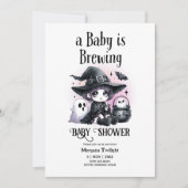 Goth Baby Girl brouwt Heks Geest Ketel Kaart (Voorkant)