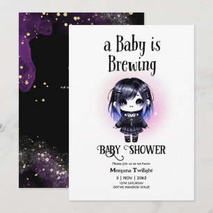 Goth Baby Girl brouwt Vampire Bat Gothic Kaart