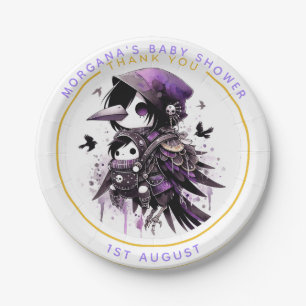 Goth Baby Girl Shower Vleermuis Vampier Bedankt Papieren Bordje