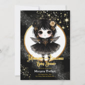 Goth Baby Shower Cute Meisje Maanlicht Slaapliedje Kaart (Voorkant)
