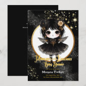 Goth Baby Shower Cute Meisje Maanlicht Slaapliedje Kaart (Voorkant / Achterkant)