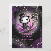 Goth Baby Shower Skelet Kraai Maneschijn Kaart (Voorkant)